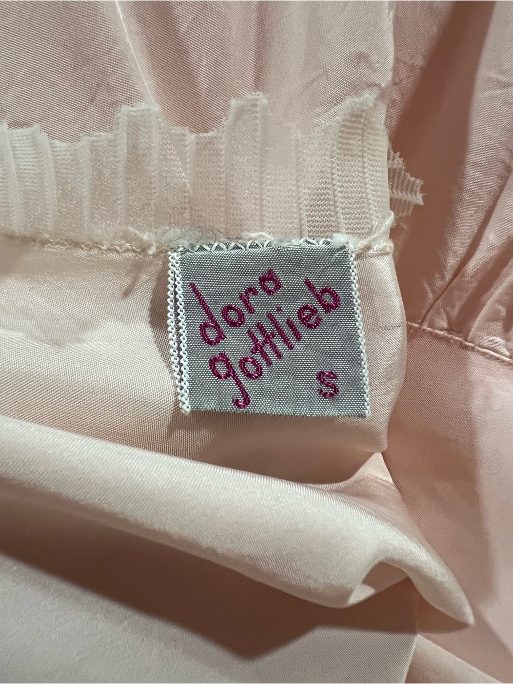Vintage Dora Gottlieb 50s Dainty Tie Front Nylon Lingerie Bed Jacket Size Small - Picture 5 of 5